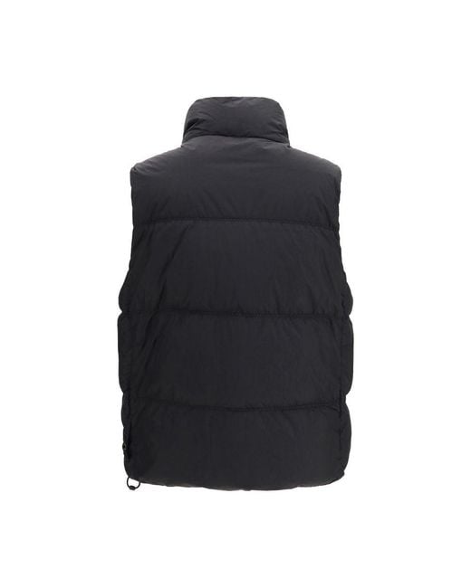 Stone Island Blue Black Goose Down Sleeveless Jacket for men
