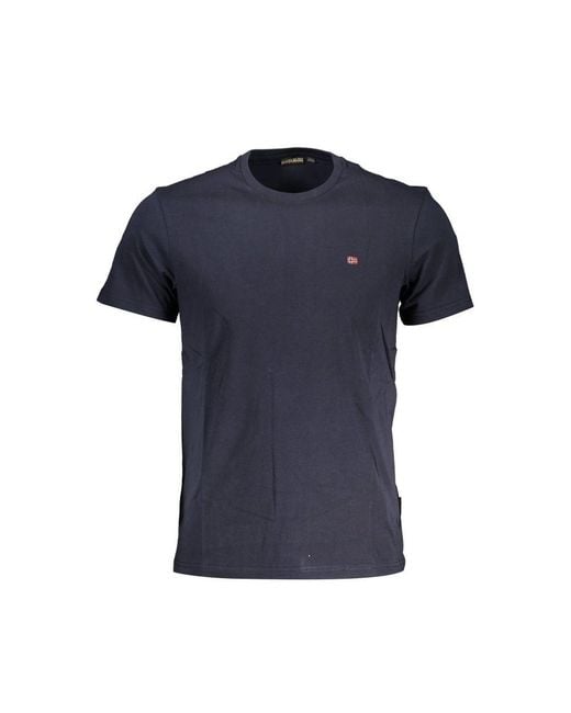 Napapijri Blue Cotton T-Shirt for men
