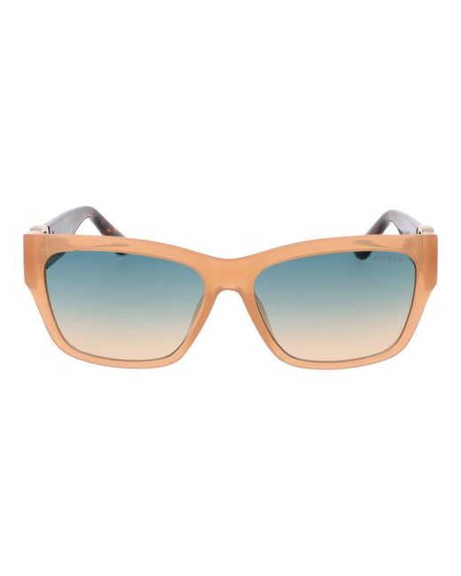 Guess Blue Beige Stainless Steel Sunglasses