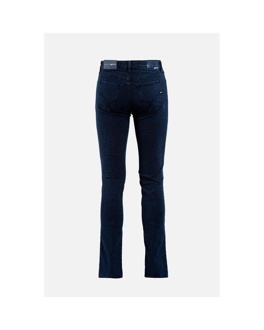 Gas Blue Cotton Slim Fit Jeans for men