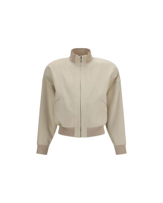 Gucci Natural Beige Cotton Bomber