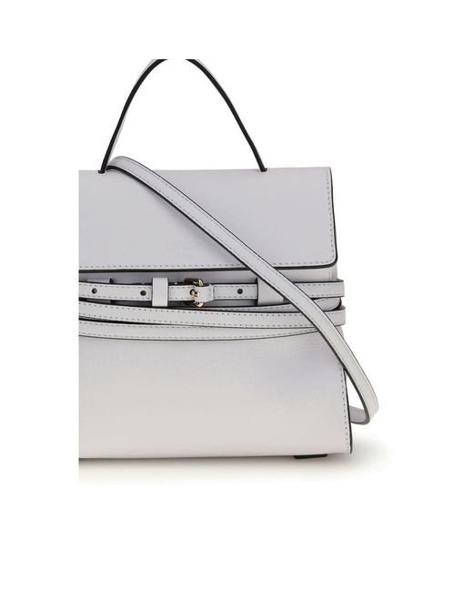 Moschino White Calf Leather Bos Taurus Handbag