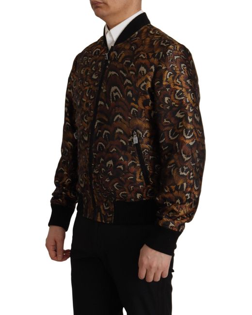 Dolce & Gabbana Brown Elegant Blouson Jacket for men
