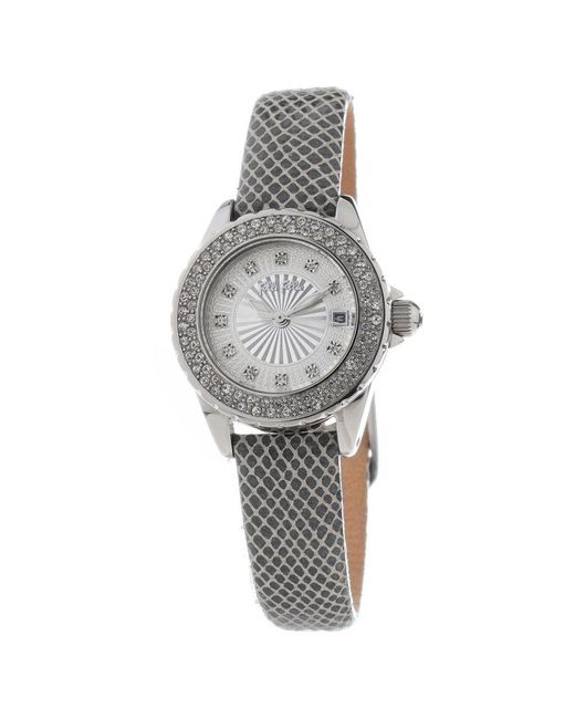 Folli Follie Gray Leather Watch