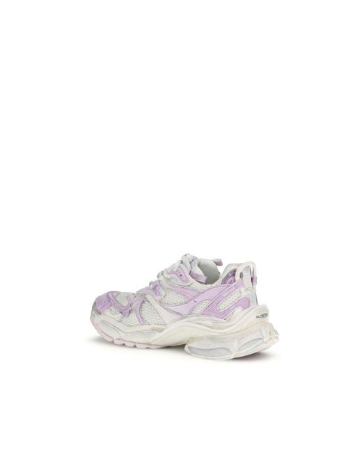 Balenciaga White Multicolor Polyurethane Athletic Sneakers