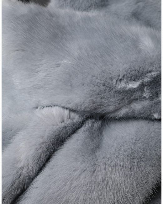 Dolce & Gabbana Gray Powder Mink Fur Neck Warmer Scarf