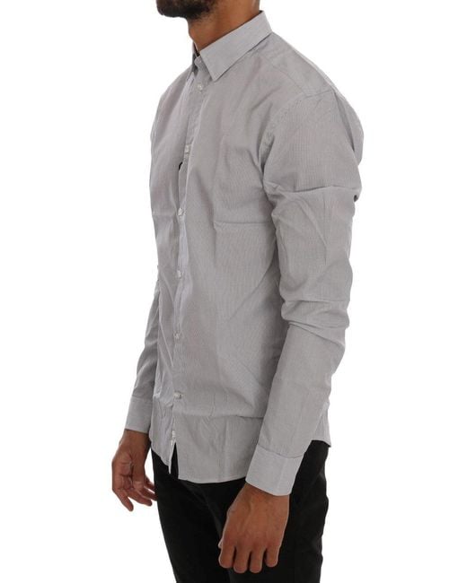 Frankie Morello Gray Check Regular Fit Shirt Blue Tsh1399 for men