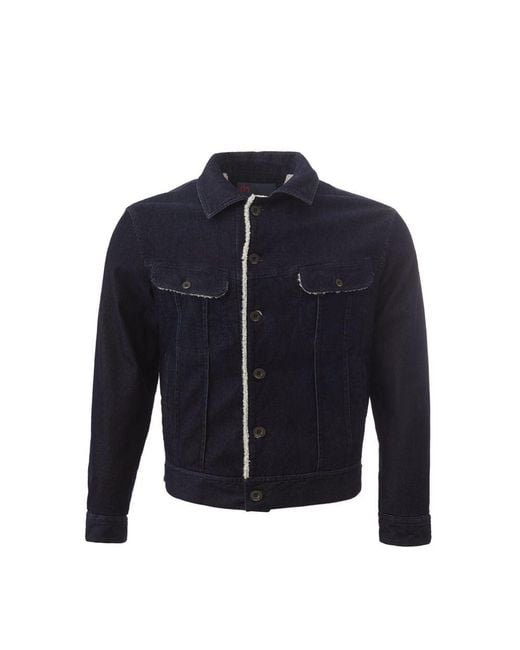 Lardini Blue Cotton Jacket for men