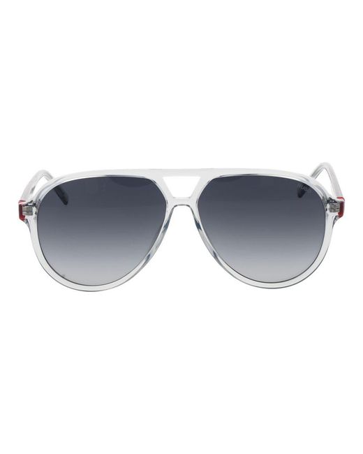 Boss Gray Stainless Steel Sunglasses