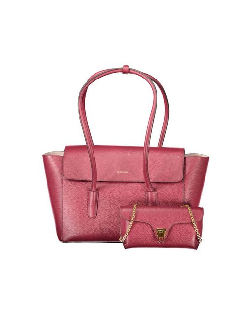 Coccinelle Pink Leather Handbag