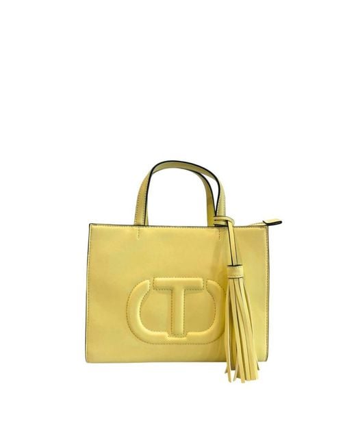 Twinset Yellow Pu Handbag
