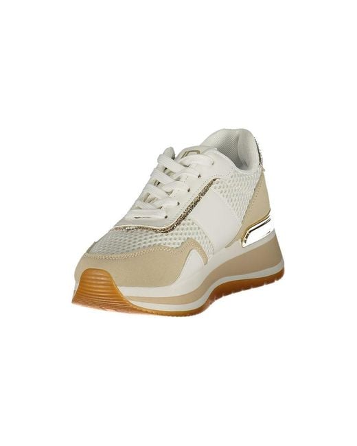 Laura Biagiotti White Bianco Polyurethane Sneaker