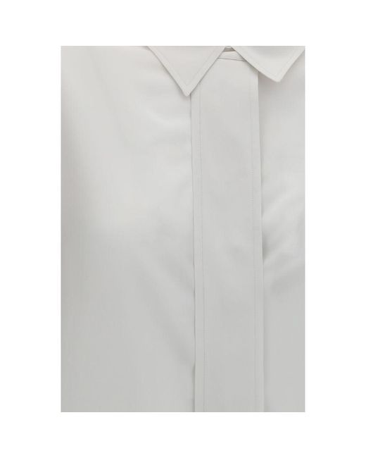 Calvin Klein Gray Silk Dress Shirt