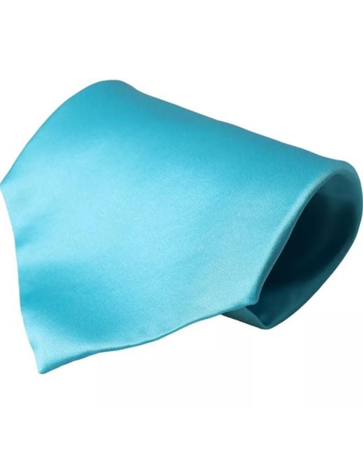 Dolce & Gabbana Blue Silk Necktie Solid for men