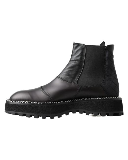 Dolce & Gabbana Black Chelsea Boots for men
