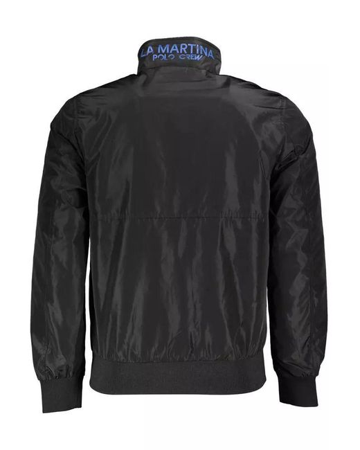 La Martina Black Polyester Jacket for Men | Lyst