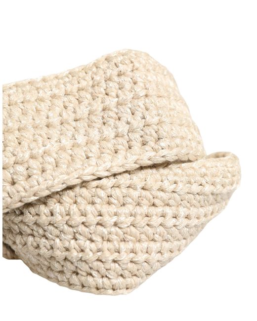 Ermanno Scervino Natural Beige Woven Vintage Metal Buckle Waist Belt