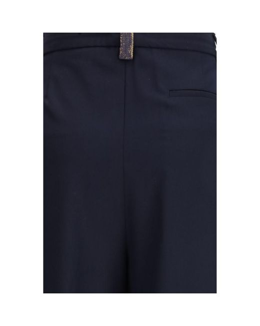 Fabiana Filippi Blue Polyester Casual Pants