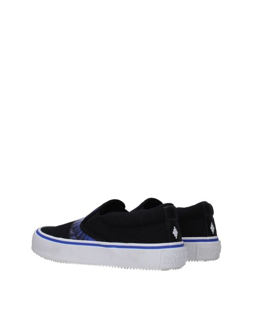 Marcelo Burlon Blue Slip On Uomo Tessuto Nero/Blu for men