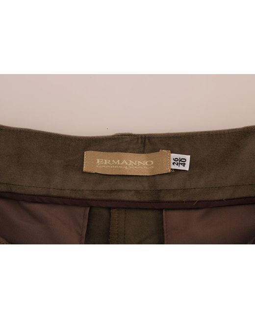 Ermanno Scervino Black Velvet Bermuda Shorts