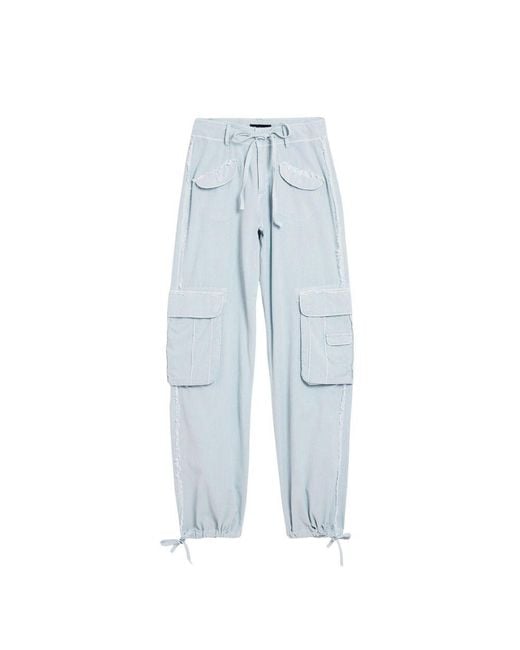 Desigual Blue Cotton Casual Pants