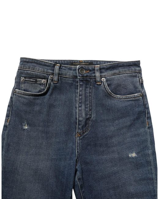 Dolce & Gabbana Blue Cotton Stretch Skinny Denim Trouser Jeans