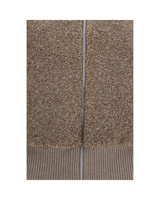 Herno Gray Beige Wool Oves Aries Cardigan