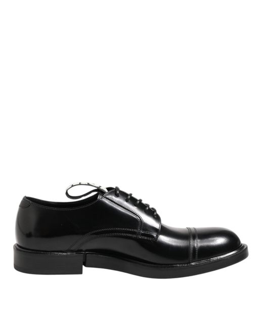 Dolce & Gabbana Black Leather Dress Lace Up Men Formal Shoes for men