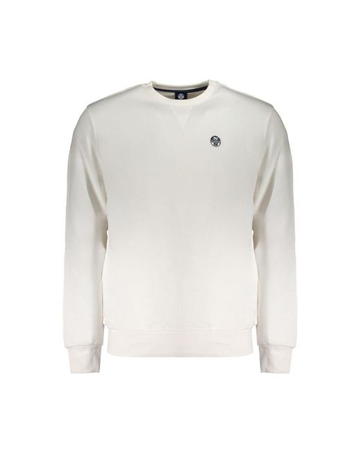 North Sails White Cotton Sweater for men