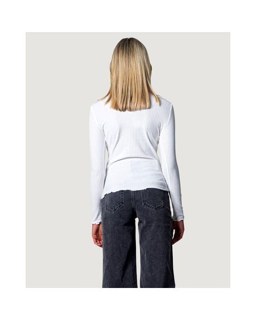 ONLY White Polyester Sweater