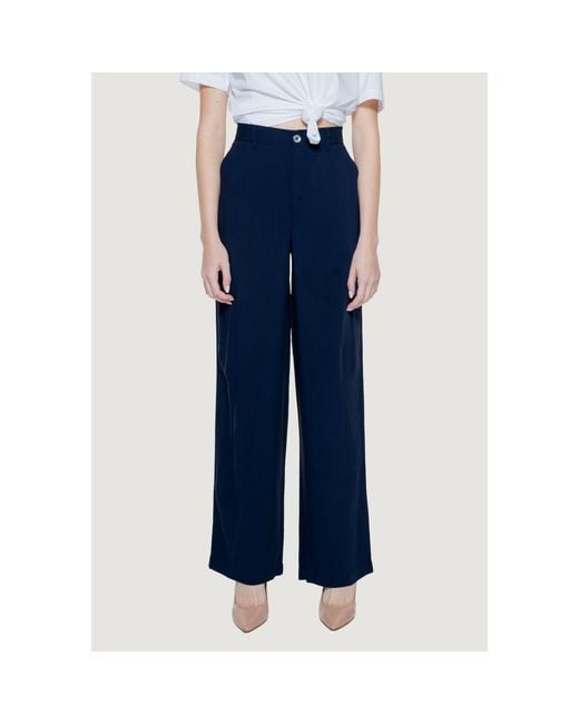 Street One Blue Viscose Casual Pants
