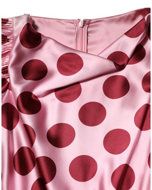 Dolce & Gabbana Red Dot Silk Dress