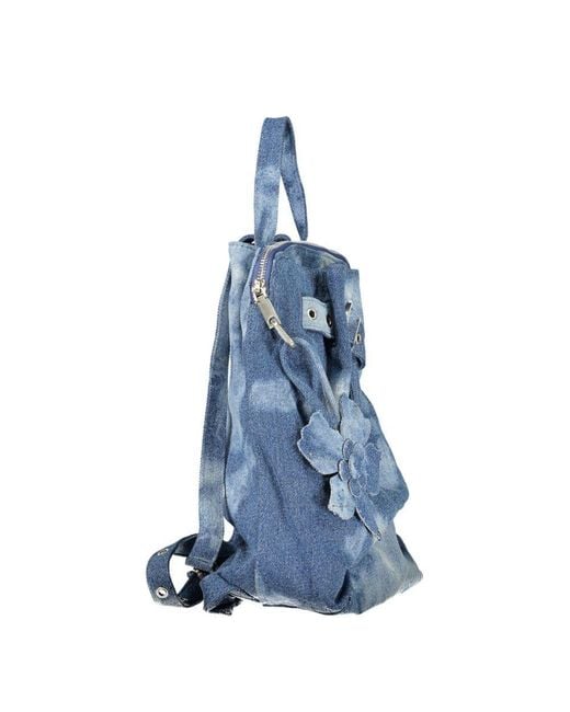 Desigual Blue Cotton S Backpack