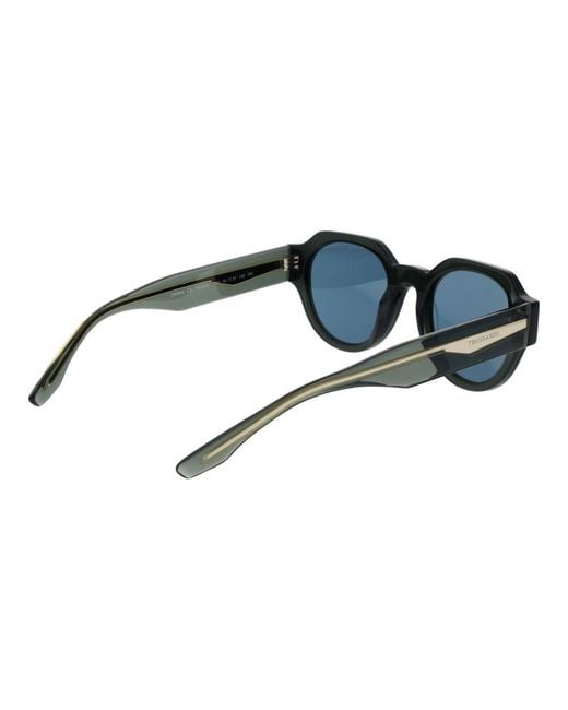 Trussardi Blue Bicolor Acetate Sunglasses