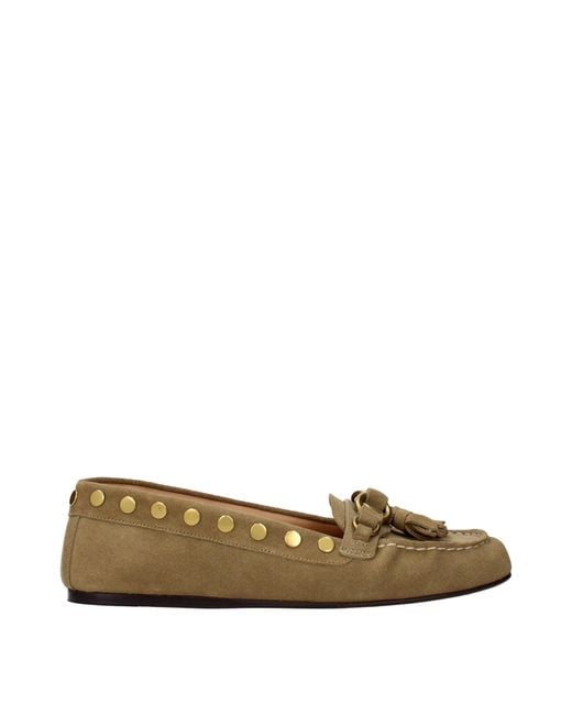 Isabel Marant Green Brown Leather Slip