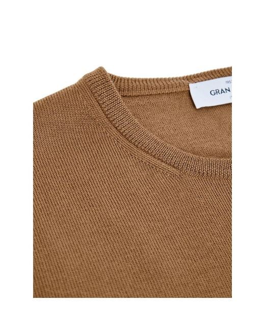 Gran Sasso Brown Wool Sweatshirt for men