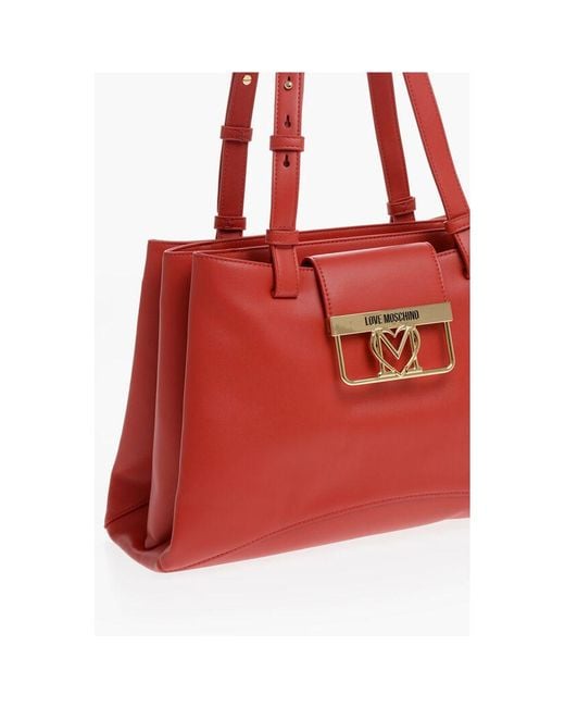 Moschino Red Polyethylene Tote Bag