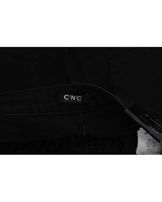CoSTUME NATIONAL Black Embellished Mid Waist Skinny Denim Jeans