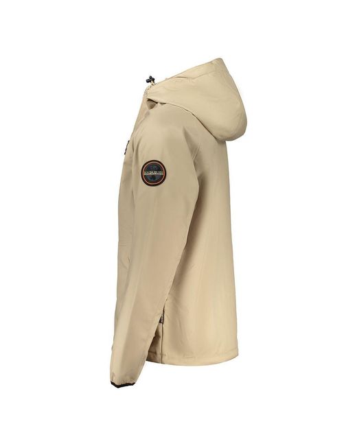Napapijri Natural Beige Polyester Jacket for men