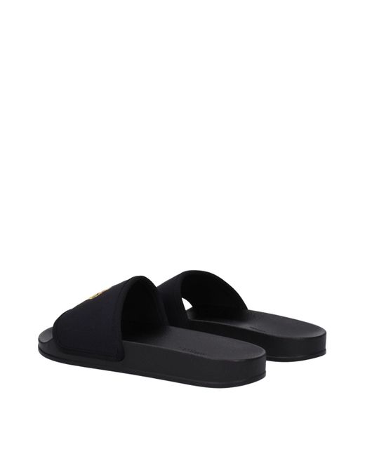 Palm Angels Blue Black Fabric Slipper for men