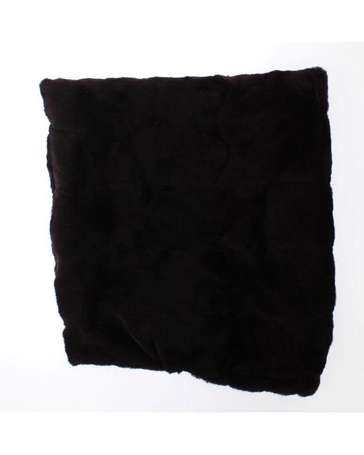 Dolce & Gabbana Black Exclusive Weasel Fur Hooded Scarf