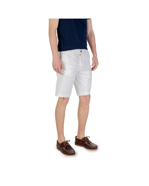 Borghese Blue Cotton Bermuda for men