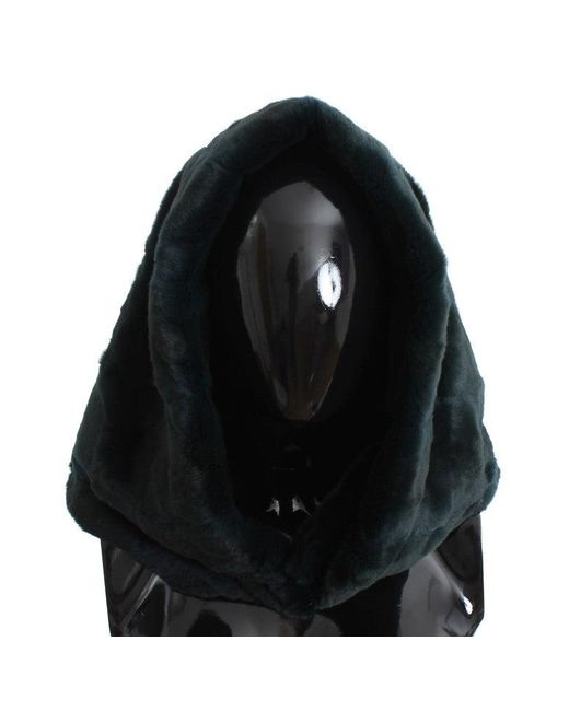 Dolce & Gabbana Black Exclusive Weasel Fur Hooded Scarf