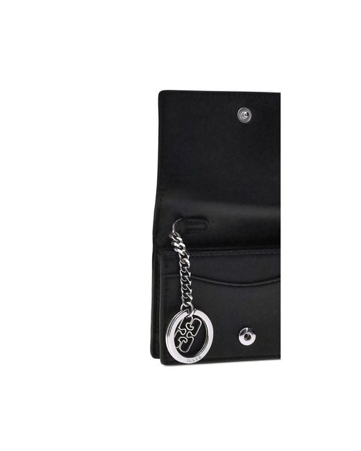 【関税込み】Bou Animals Cardholder - Ganni - Leather - Black Black Black Animal GANNI Bou Card Holder With Flap | GANNI FR