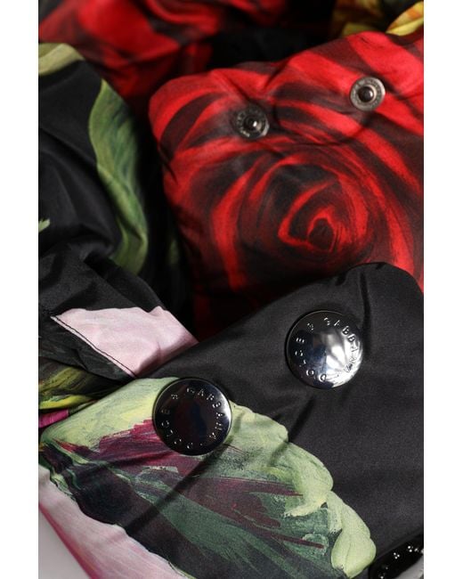 Dolce & Gabbana Red Floral Print Whole Head Wrap Hat
