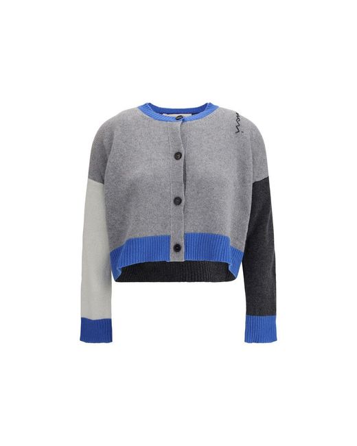 Marni Blue Cropped Cardigan