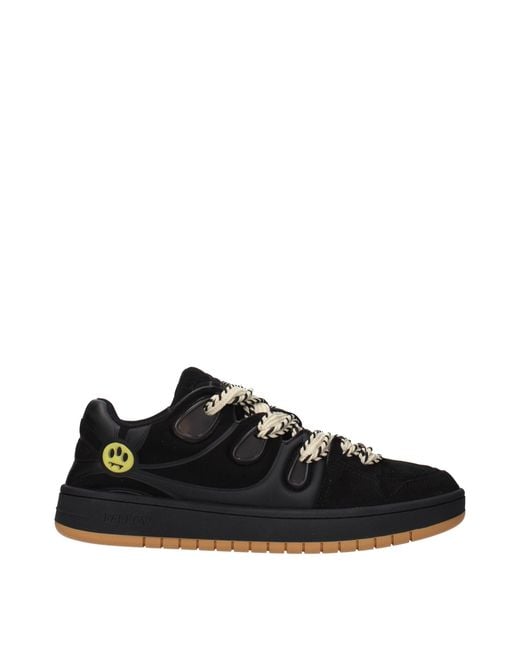 Barrow Black Leather Sneakers for men