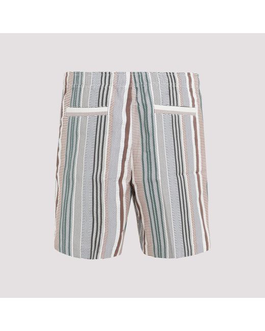 Orlebar Brown Multicolor Multi Alex Stitched Canvas Cotton Shorts for men
