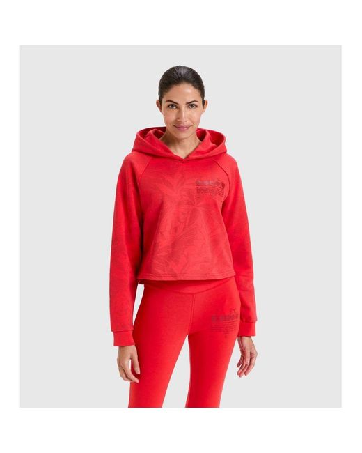 Diadora Red Cotton Sweatshirt