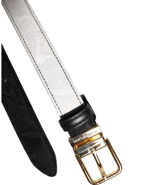 Dolce & Gabbana Black Twotone Reversible Belt